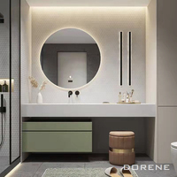 Dorene – meuble de salle de bain en chêne blanc flottant, de styliste italien, meuble de lavabo avec évier, Canada, 2023