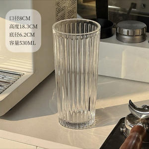 大型容量透明コーヒーアイスアメリカンラテガラスふたとストロー付き高価値オフィスウォーターカップガラスドリンクウェア - Product Image 6