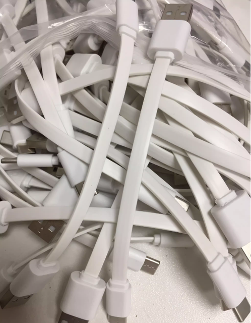 Factory Wholesale 15cm 1A Flat USB Type C to Type C Charging Cable with Pure Copper Conductor for Computer & Printer