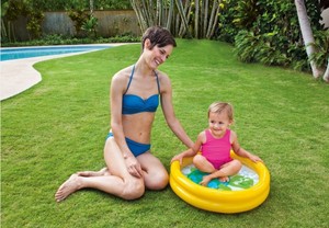 Intex 59409 <span class=keywords><strong>My</strong></span> First <span class=keywords><strong>Pool</strong></span> Baignoire gonflable portable en PVC pour bébé Fonction douce <span class=keywords><strong>Piscine</strong></span> et douche pour enfants - Product Image 6