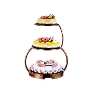 จานผลไ<span class=keywords><strong>ม</strong></span>้สแตนเลสหลายชั้นสไตล์ยุโรป ชั้นวางเค้ก ดีไซน์ทันส<span class=keywords><strong>ม</strong></span>ัย ตกแต่งสร้างสรรค์ สำหรับน้ำชายามบ่าย ของว่าง - Product Image 2