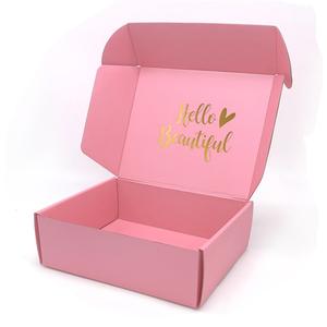 Best Price Custom Logo Pink Airplane <b>Box</b> Corrugated Mailer <b>Box</b> with Gold Foil Stamping for <b>Gift</b> Packaging - Product Image 3