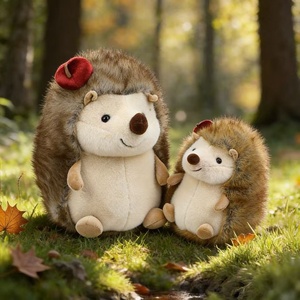 Peluche <span class=keywords><strong>de</strong></span> simulation hérisson pomme <span class=keywords><strong>de</strong></span> dessin animé en polyester, animal <span class=keywords><strong>de</strong></span> <span class=keywords><strong>la</strong></span> <span class=keywords><strong>jungle</strong></span>, compagnon <span class=keywords><strong>de</strong></span> table, poupée <span class=keywords><strong>de</strong></span> poche pour 31-50 cm, unisexe - Product Image 3