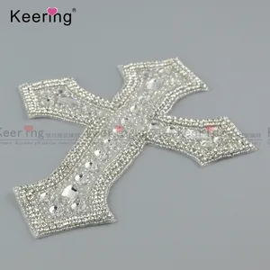 CROSS ราคาถูก Rhinestone ลูกปัด peeal ลูกไม้ appliques