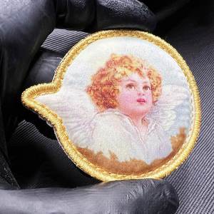 Patch brodé personnalisé en gros pour vêtements, patchs brodés personnalisés avec logo de marque imprimé - Product Image 1