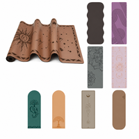 Tapis de yoga en PU antidérapant écologique couleur personnalisée, en caoutchouc naturel non toxique, toucher doux, en cuir PU, pour fitness, vente en gros