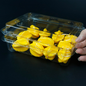 300G Transparenter Clam shell Blister behälter für Frisch obst verpackung Obst verpackungs box mit Luft löchern Obst Clam shell Punnet - Product Image 5
