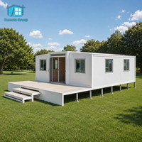 Maisons préfabriquées de luxe personnalisées 2025, 5 chambres, 3 salles de bain, maisons en bois imperméables, fabriquées à partir de panneaux sandwich, conteneur en acier