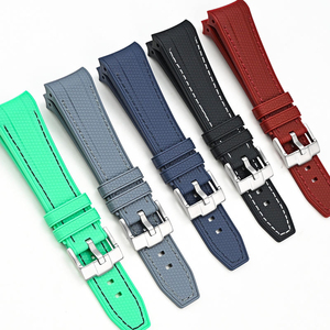 Bracelet de montre en caoutchouc en promotion pour <span class=keywords><strong>Swatch</strong></span> Blancpain, bracelet de remplacement en TPU avec extrémités courbées 22 mm pour montre 5 OCEANS - Product Image 1