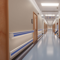 Main courante médicale de sécurité pour personnes âgées et handicapées, en alliage d'aluminium et PVC, moderne, murale, protection contre les chutes, certifiée TUV CE