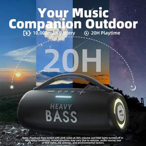 Altavoz Portátil con Bajos Potentes, Alimentado por Batería, 80W de Potencia Máxima, 20 Horas de Reproducción, IPX6 Impermeable, Sonido Estéreo, Uso en Exteriores - Product Image 4