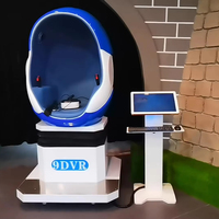 Promoción 9D Silla de huevo de realidad Virtual 360 VR simulador de vuelo para película juegos de Arcade simulador de vuelo de Metal para interiores Silla de huevo