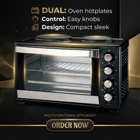 Four à convection de comptoir JK60 60L, four électrique avec grill, rôtissoire, grille et éclairage intérieur