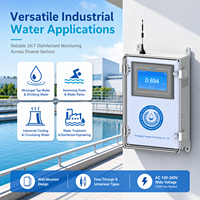 Système de surveillance de la qualité de l'eau avec transmetteur de chlore total continu en ligne, analyseur amperométrique de désinfectant, sortie 4-20mA