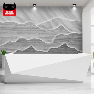 Produsen Profesional Dekorasi Interior Panel Dinding PVC Kayu Serat Bambu WPC Panel Dinding Latar Belakang PVC - Product Image 3