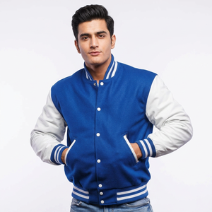 Blouson universitaire d'hiver personnalisé pour homme grande taille, en polaire respirante à manches longues, style bomber cool, idéal pour la musculation - Product Image 1