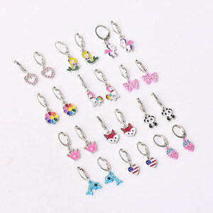 <span class=keywords><strong>Boucles</strong></span> <span class=keywords><strong>d</strong></span>'<span class=keywords><strong>oreilles</strong></span> <span class=keywords><strong>pendantes</strong></span> en acrylique, couleurs à la mode, 12 paires, de renard, Panda, fleurs, mignon, hypoallergéniques pour femmes et petites filles - Product Image 4