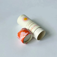 Mode déodorant bâton cylindre carton emballage vide soins de la peau Lotion papier Tube conteneur baume à lèvres Push Up boîte de papier ronde