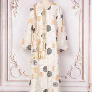 Robe musulmane Ladynew Paillettes Tassel Pendentif Dresssaudi Abaya Designs 2024 Robe musulmane Robes formelles de luxe Abayas - Product Image 1