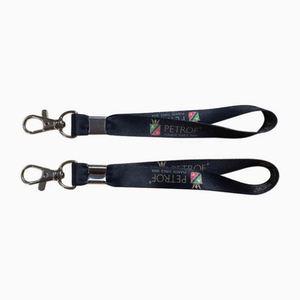 Hot Sales Custom Print Logo <b>Polyester</b> Wrist Key Chain Strap Short Keychain <b>Lanyard</b> - Product Image 2