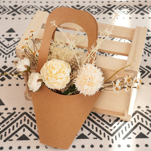 Sac fourre-tout en plastique Plain Realm pour fleurs artificielles, 7 pouces, style coréen, pour arrangements floraux, sac cadeau, décoration de mariage et de maison, teinture - Product Image 2