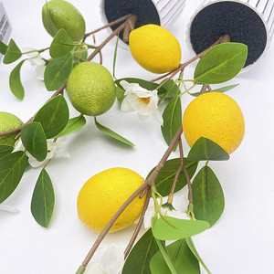 Arbre artificiel citronnier Paulon en pot, 35 cm de haut, avec fleurs, pour la décoration intérieure et les accessoires de photographie - Product Image 3