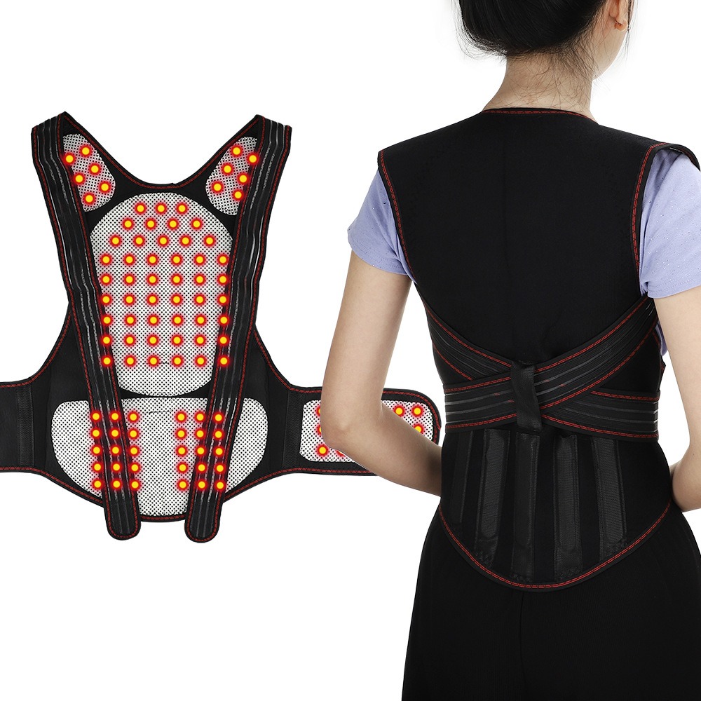 2022 108 Magnetic Physiotherapy Belt Support Protector Hot Compress Warm  Shoulder and Back Strap Neck Vest| Alibaba.com