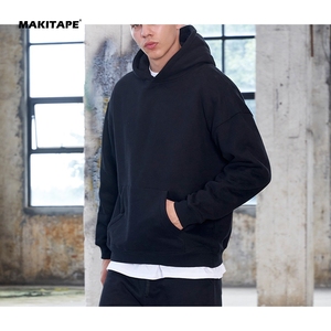 Sudadera con Capucha Gruesa de Algodón de Alta Calidad, Lisa, Pesada, Extra Grande, Forrada para Otoño, Sin Cordones, Unisex, con Logotipo Personalizado, Talla Grande - Product Image 3