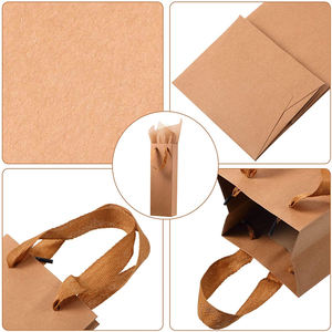 Bolsas De Papel marrón De alta calidad Para Botellas De Vino, Bolsas De Papel Kraft con asas Para Navidad - Product Image 3