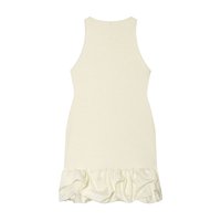Nouvelle robe mini chic sans manches pour femme, col rond, style rétro, couture tendance, collection été 2026