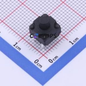TS-1012-A10B3-D2 Tactile Switch Through hole Component (THT)-4P,8x8mm Switch Single Pole Single Throw Round Button 2.5N 8mm - Product Image 1