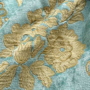 Cortinas de jacquard para ventana, persianas decorativas de estilo clásico europeo francés, azul - Product Image 3