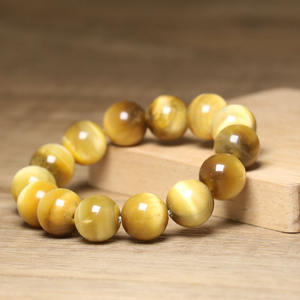 Vente chaude Or Oeil De Tigre Perlé Bracelet À La Main Armure Élastique Pierre D'<span class=keywords><strong>énergie</strong></span> De Guérison pour Les Femmes 12mm Perles <span class=keywords><strong>Bijoux</strong></span> - Product Image 3