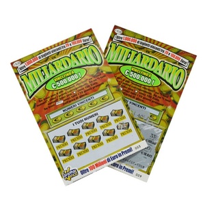 Boletos de Lotería Personalizados, Tarjetas de Raspar de Lotería de Papel de Alta Calidad - Product Image 1