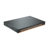 Commutateur réseau Gigabit Ethernet PoE avec 48 ports RJ45, 2 ports FTP, gestion cloud via application mobile et port FTP