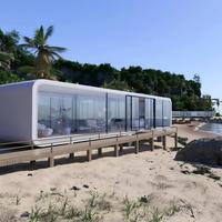 Casa Contenedor Tipo Cabaña Apple, Oficina Modular Moderna con Energía Solar para Trabajar en el Jardín