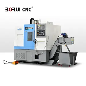 Máquina de torneado CNC BR150LDY China con cama inclinada Torno CNC de hierro fundido Cama inclinada 7.5kw Cama inclinada y guía de revestimiento Torno CNC