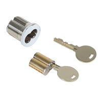 Jixin Euro Half Set Serrure à cylindre avec clé passe-partout, bouton de verrouillage, entraxe 60mm, 3 clés - Serrure à mortaise pour fenêtre