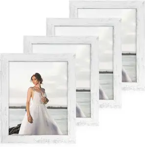 Einzelpackung 8 x 10 Fotorahmen Schlussverkauf beschädigte weiße MDF-Bildrahmen für Desktop-Display und Wandmontage