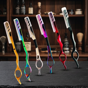Navaja de Afeitar Reutilizable ASAP de Calidad Sostenible, Hoja Recta Multiusos, Venta al por Mayor para Hoteles, Acero Inoxidable de Color, para el Cuidado Personal Masculino - Product Image 3