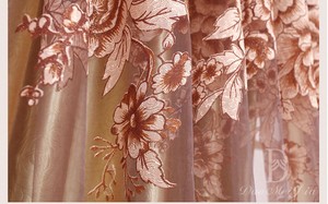 Rideaux Jacquard Style Américain <span class=keywords><strong>Pas</strong></span> Chers Fil de Pivoine Semi-Ombre Salon Balcon Fenêtre Rideaux - Product Image 4
