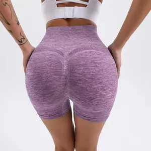 Wholesale Spring/Summer Seamless Peach Hip Yoga Pants Women High Waist Tight Abdomen Quick Dry Hip Lifting Running Sports Shorts