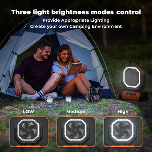<span class=keywords><strong>Ventilatore</strong></span> da Campeggio Ricaricabile da 40000mAh con Lanterna LED, 4 Velocità, Portatile <span class=keywords><strong>per</strong></span> Tenda da <span class=keywords><strong>Esterno</strong></span> con Gancio e Telecomando - Product Image 4