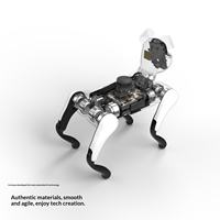 Chien robot IA, animal de compagnie robotisé quadrupède intelligent pour enfants, chien électronique programmable avec commande vocale