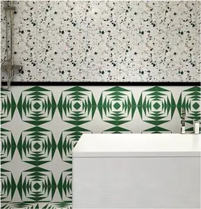 200*200Foshan Geometric Pattern Decorative Ceramic Wall Floor Moroccan Tiles For Bedroom Kitchen
