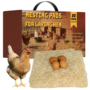 Almohadillas de Fibra de Madera Natural Cortables Directas de Fábrica para Nidos de Gallinas, Revestimientos para Cajas de Nidificación para Gallinas Ponedoras, Tapetes Duraderos para Protección de Huevos - Product Image 1