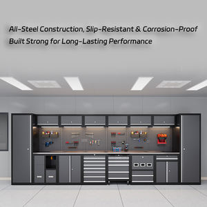 Armoire à outils en acier à 4 unités avec établi multifonctionnel pour garage et bricolage - Product Image 5