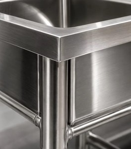 Lavello da <span class=keywords><strong>Cucina</strong></span> a Tre Scomparti in Acciaio Inox 304, Design Moderno Fatto a Mano, per Appartamenti, Vendita all'Ingrosso OEM ODM - Product Image 5