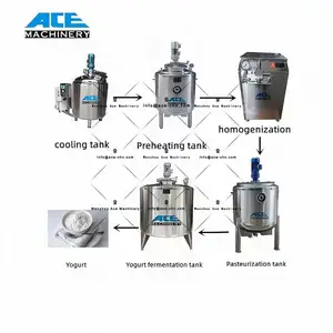 Linha de produção Tanque de Fermentação de Leite e Iogurte Máquinas de Processamento