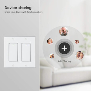 Interruptor de <span class=keywords><strong>Luz</strong></span> Inteligente WiFi Tuya LangYeao de 1/2/3/4 Canales, Estándar Estadounidense, 1200W, Compatible con <span class=keywords><strong>Alexa</strong></span> y Google Home, Requiere Cable Neutro - Product Image 2